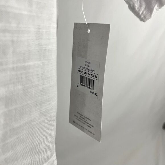 New Mens Hurley Short Sleeve Button Down White Cotton Shirt Sz M NWT OAO 2.0 - Picture 3 of 9